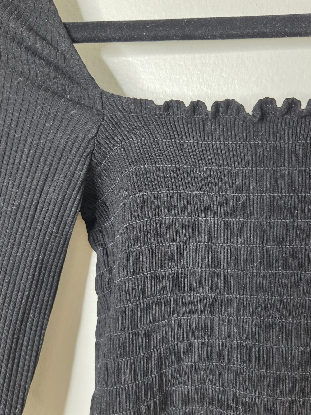 Reformation Jeans Sable Smocked Crop Top